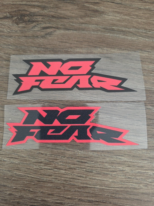 NO FEAR Outlined Raised UV DTF Decal Sticker Waterproof High Quality 4in