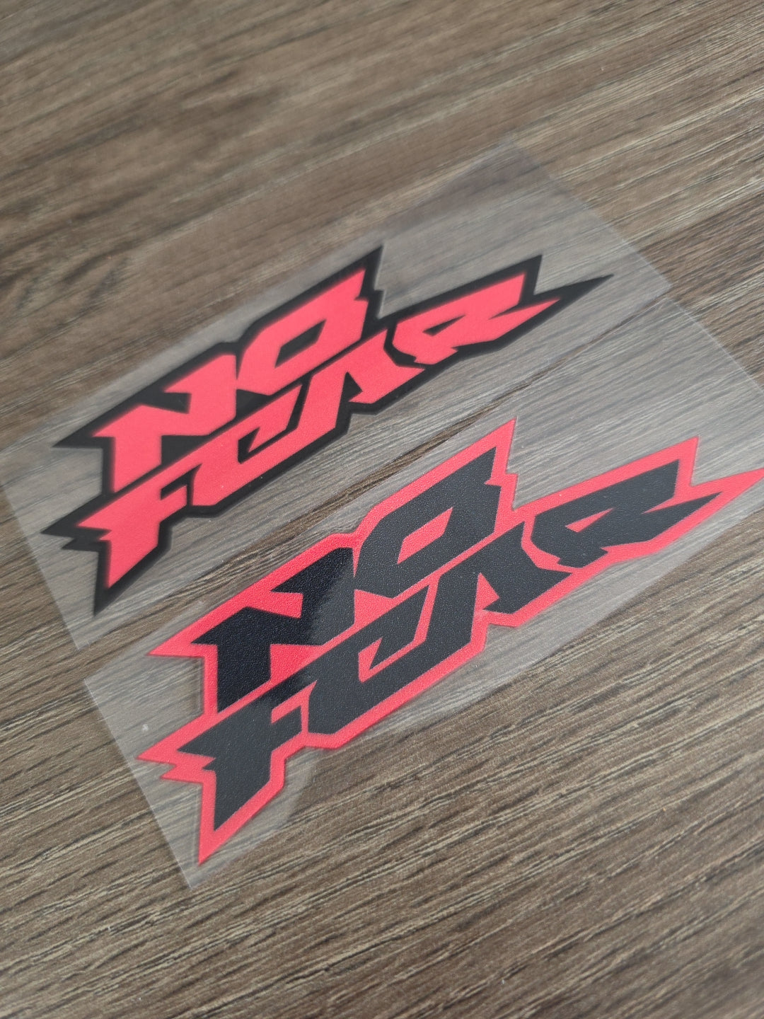 NO FEAR Outlined Raised UV DTF Decal Sticker Waterproof High Quality 4in