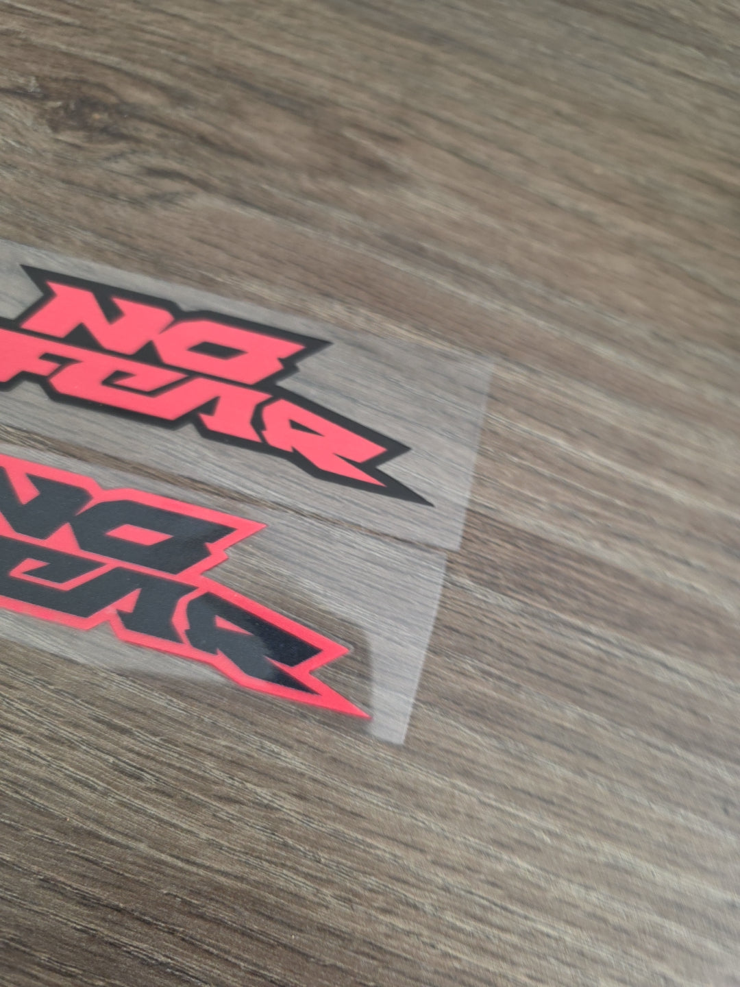 NO FEAR Outlined Raised UV DTF Decal Sticker Waterproof High Quality 4in