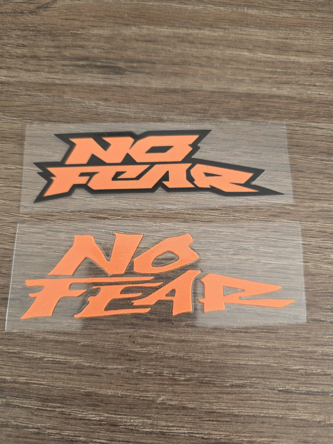 NO FEAR Outlined Raised UV DTF Decal Sticker Waterproof High Quality 4in