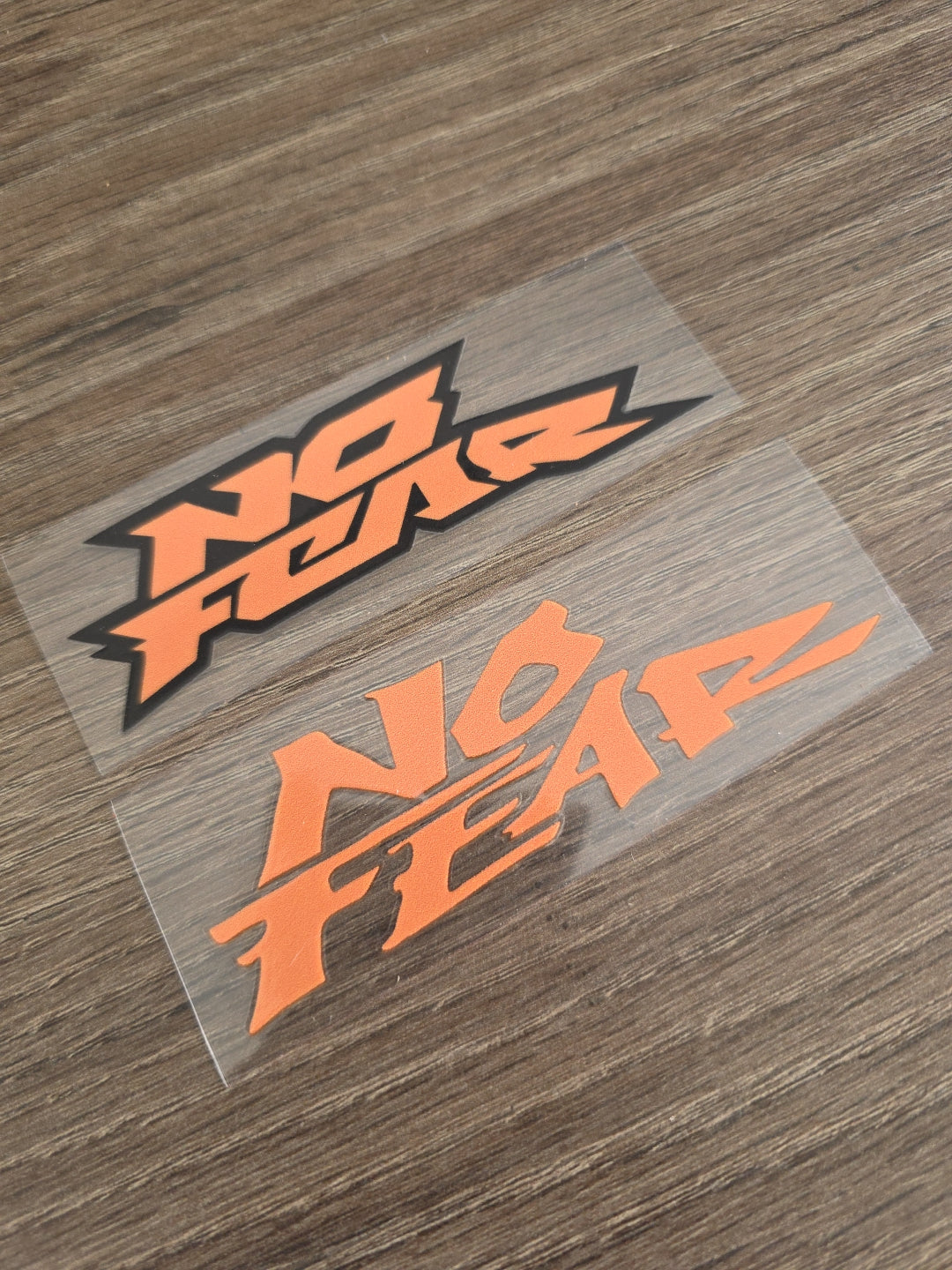 NO FEAR Outlined Raised UV DTF Decal Sticker Waterproof High Quality 4in