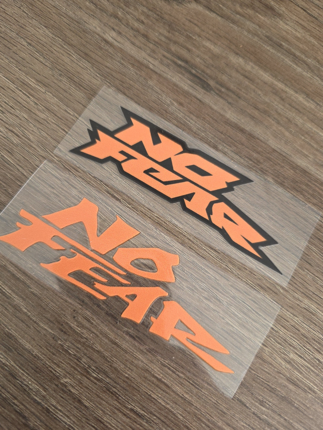 NO FEAR Outlined Raised UV DTF Decal Sticker Waterproof High Quality 4in