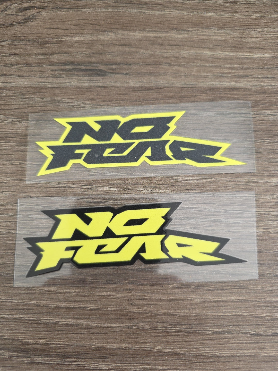 NO FEAR Outlined Raised UV DTF Decal Sticker Waterproof High Quality 4in