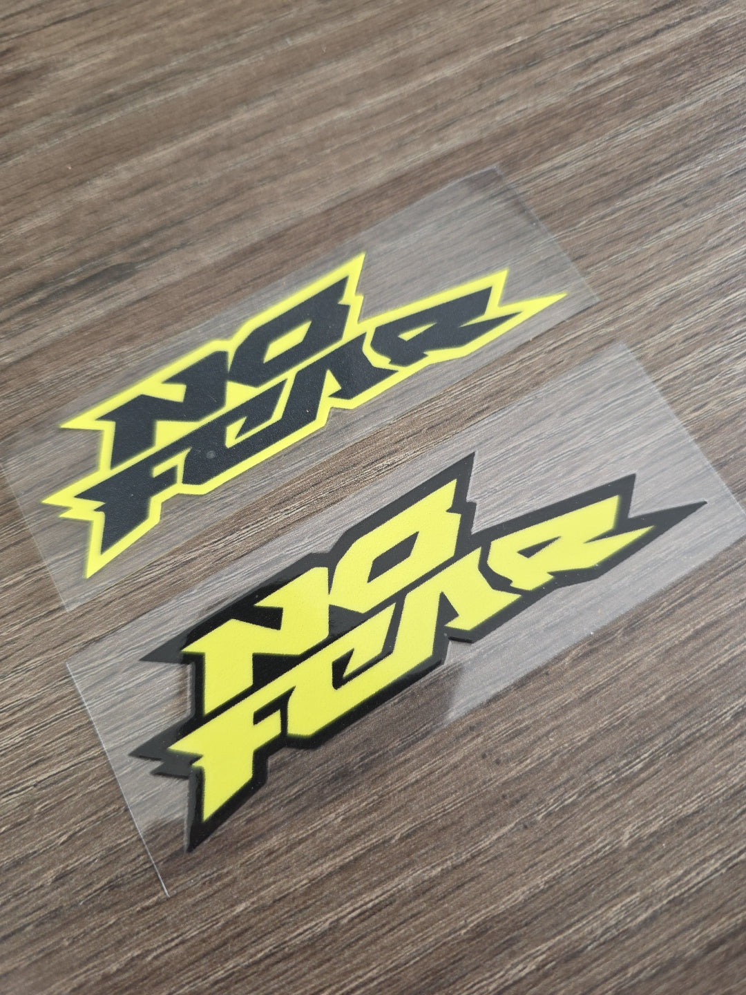 NO FEAR Outlined Raised UV DTF Decal Sticker Waterproof High Quality 4in