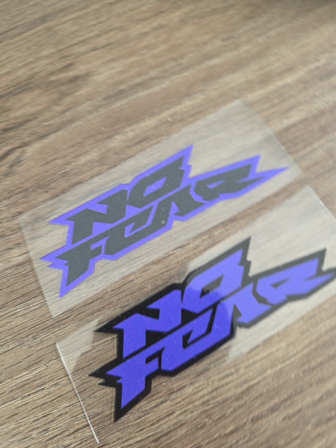 NO FEAR Outlined Raised UV DTF Decal Sticker Waterproof High Quality 4in