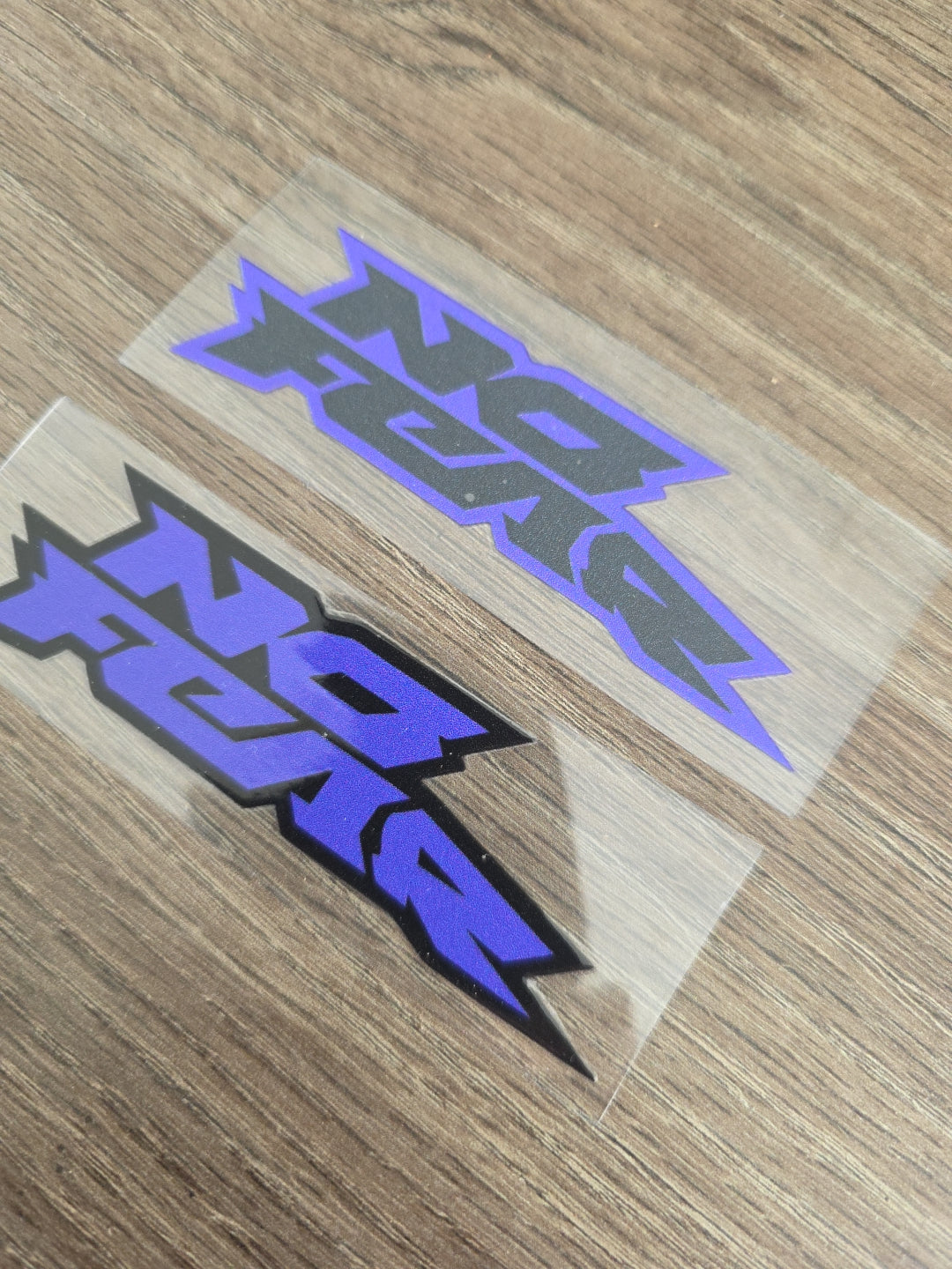 NO FEAR Outlined Raised UV DTF Decal Sticker Waterproof High Quality 4in