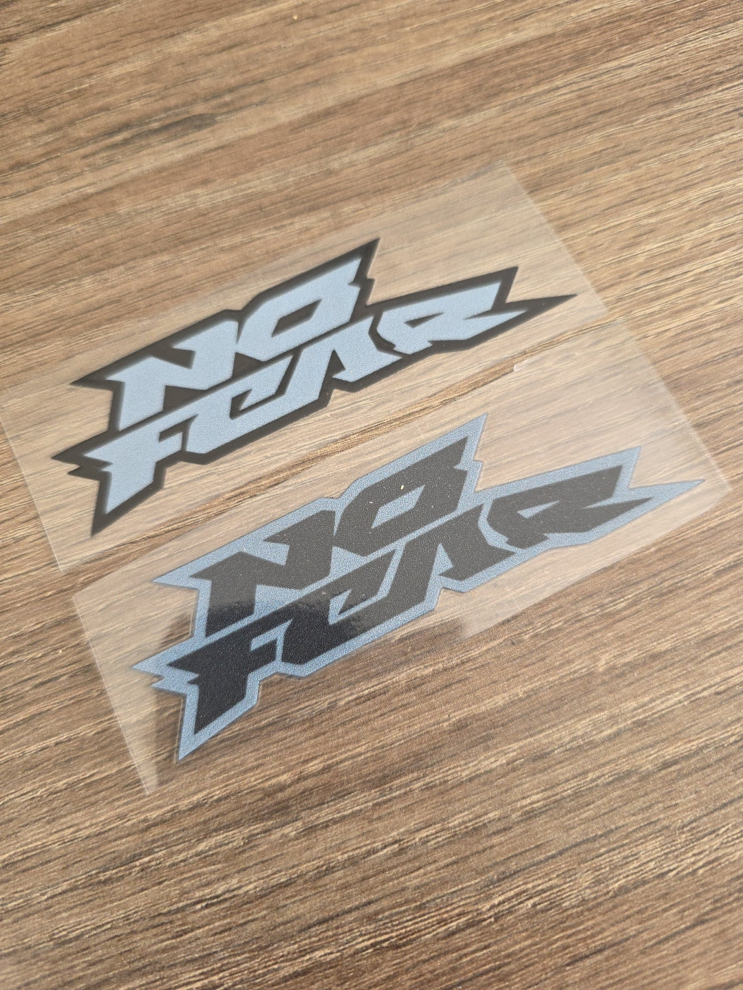 NO FEAR Outlined Raised UV DTF Decal Sticker Waterproof High Quality 4in