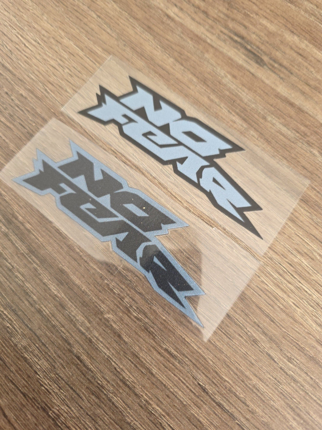 NO FEAR Outlined Raised UV DTF Decal Sticker Waterproof High Quality 4in