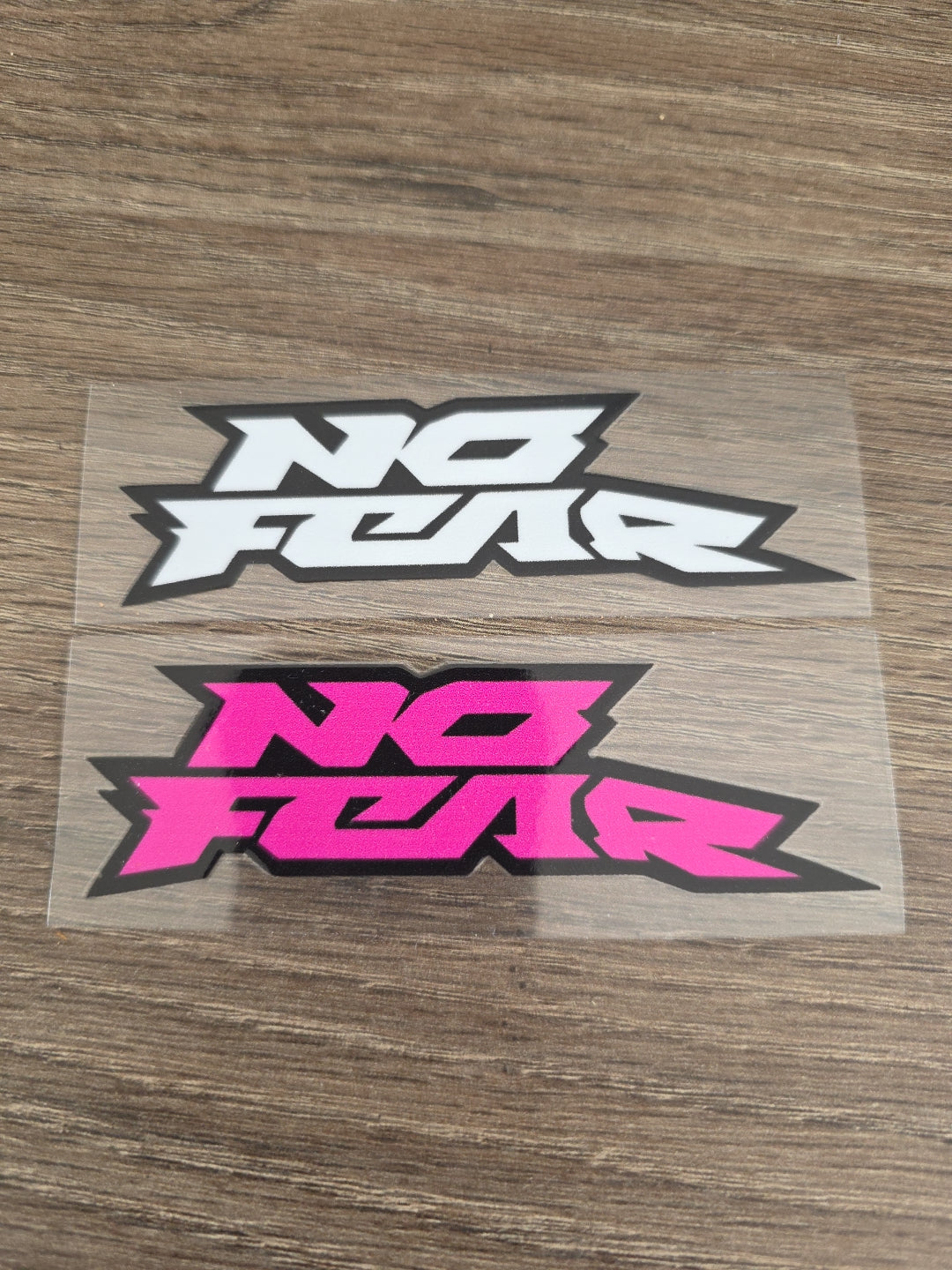 NO FEAR Outlined Raised UV DTF Decal Sticker Waterproof High Quality 4in