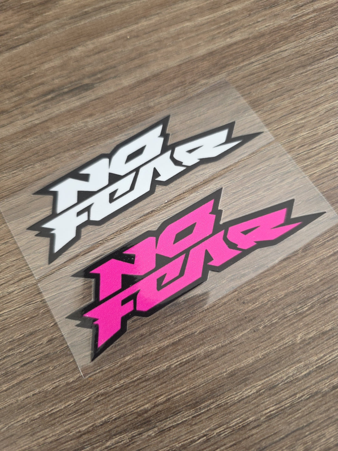 NO FEAR Outlined Raised UV DTF Decal Sticker Waterproof High Quality 4in