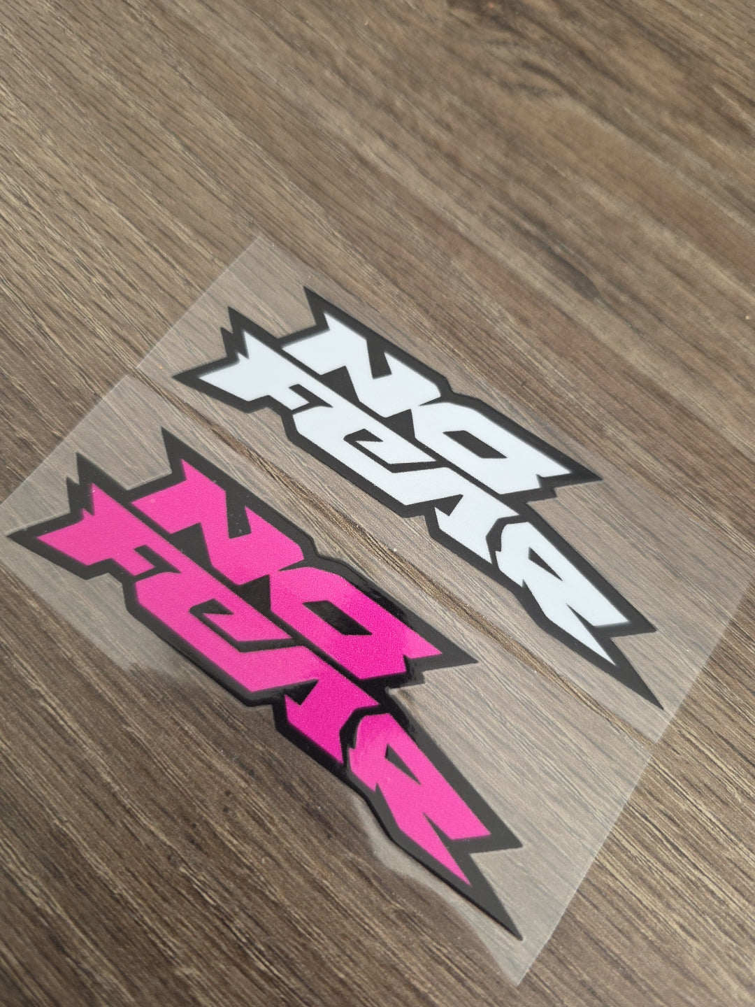 NO FEAR Outlined Raised UV DTF Decal Sticker Waterproof High Quality 4in
