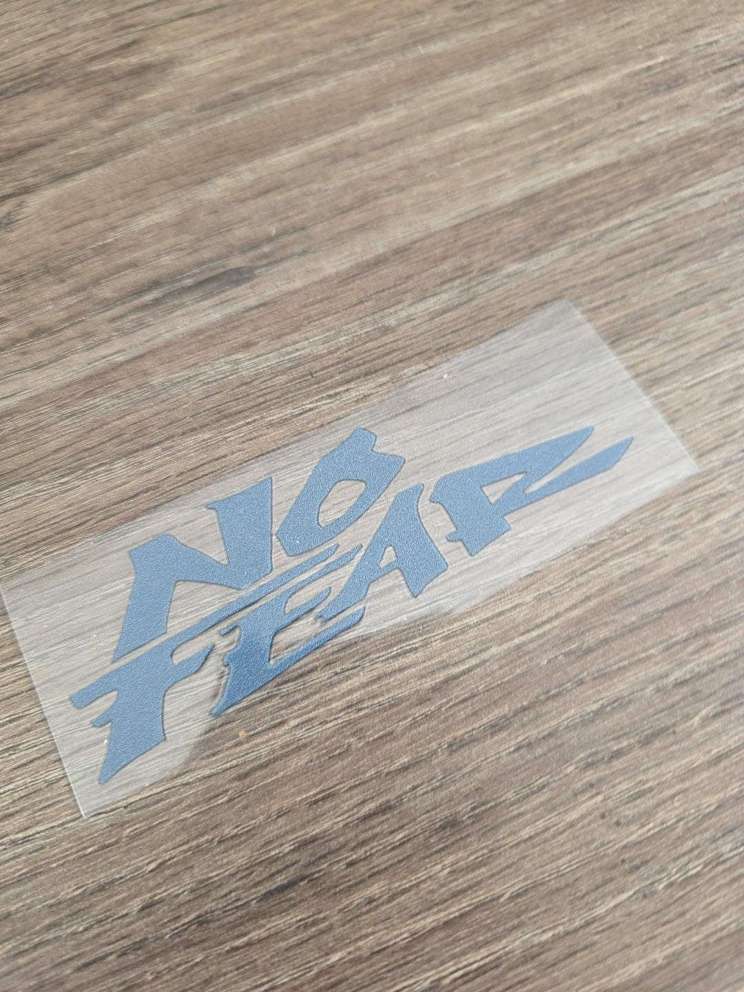 NO FEAR Solid Raised UV DTF Decal Sticker Waterproof High Quality 4in
