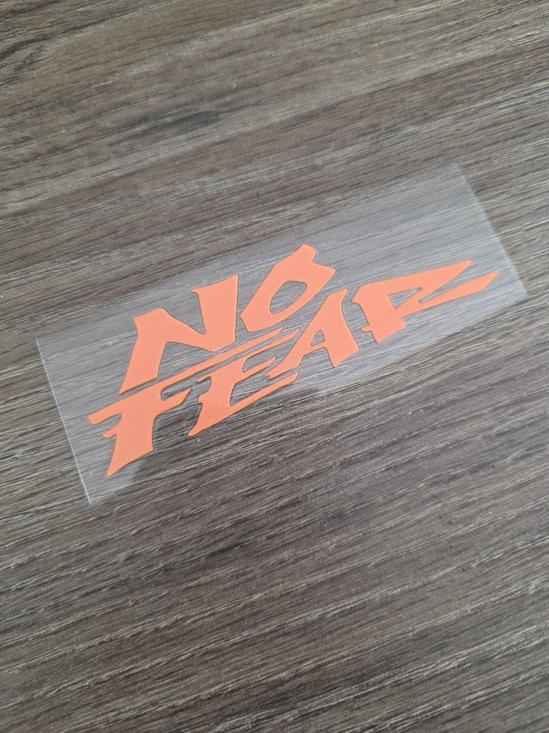 NO FEAR Solid Raised UV DTF Decal Sticker Waterproof High Quality 4in