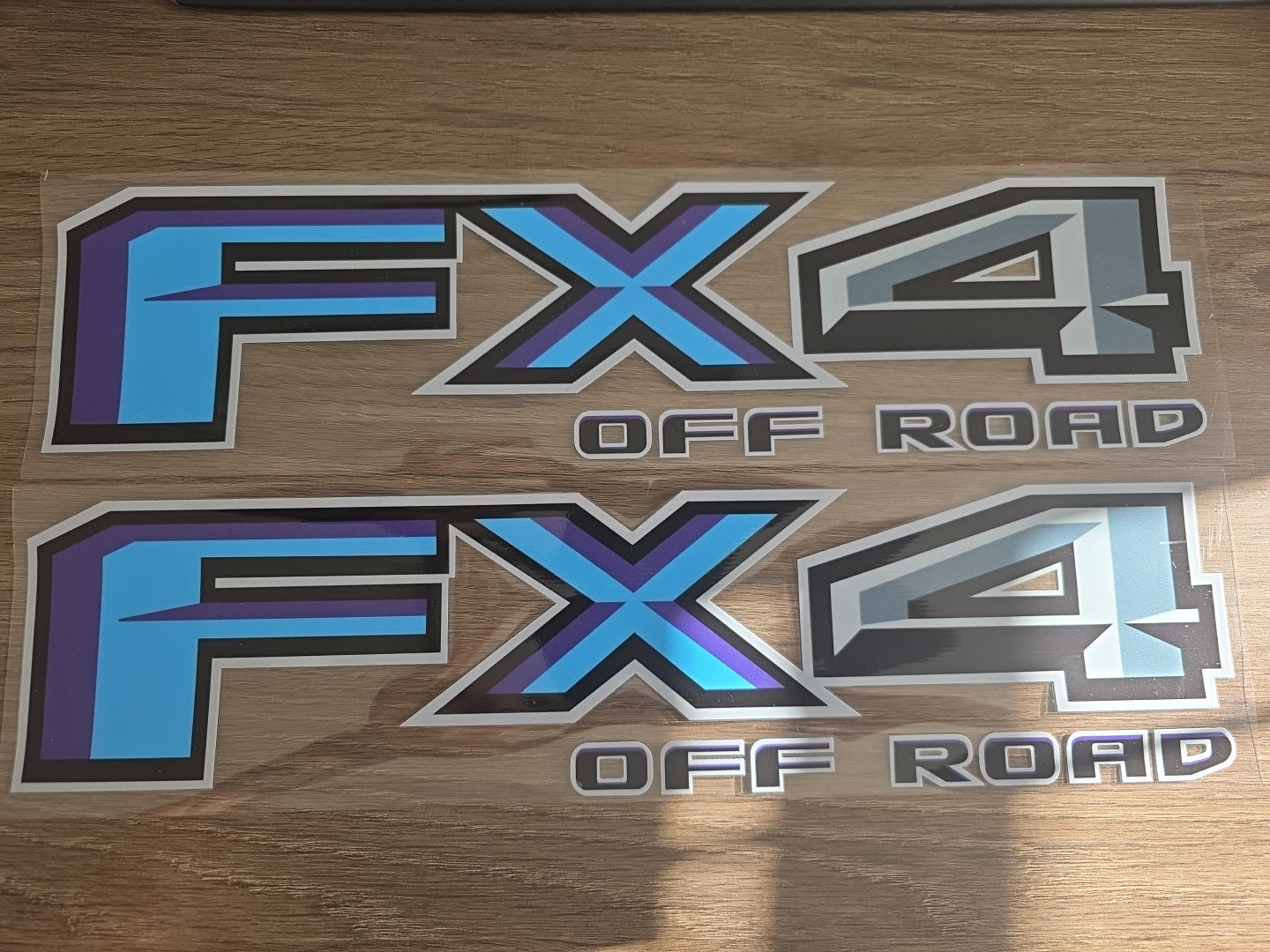 2pc FX4 Off Road – Custom Color 4x4 UV DTF Decal Set for Ford Trucks
