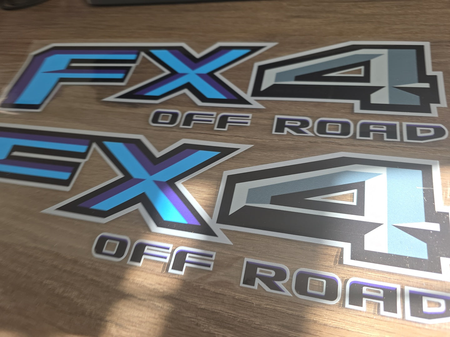 2pc FX4 Off Road – Custom Color 4x4 UV DTF Decal Set for Ford Trucks