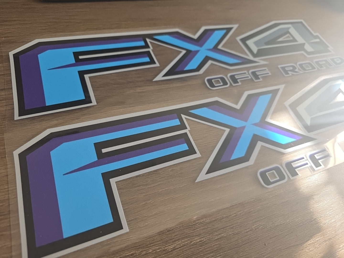 2pc FX4 Off Road – Custom Color 4x4 UV DTF Decal Set for Ford Trucks