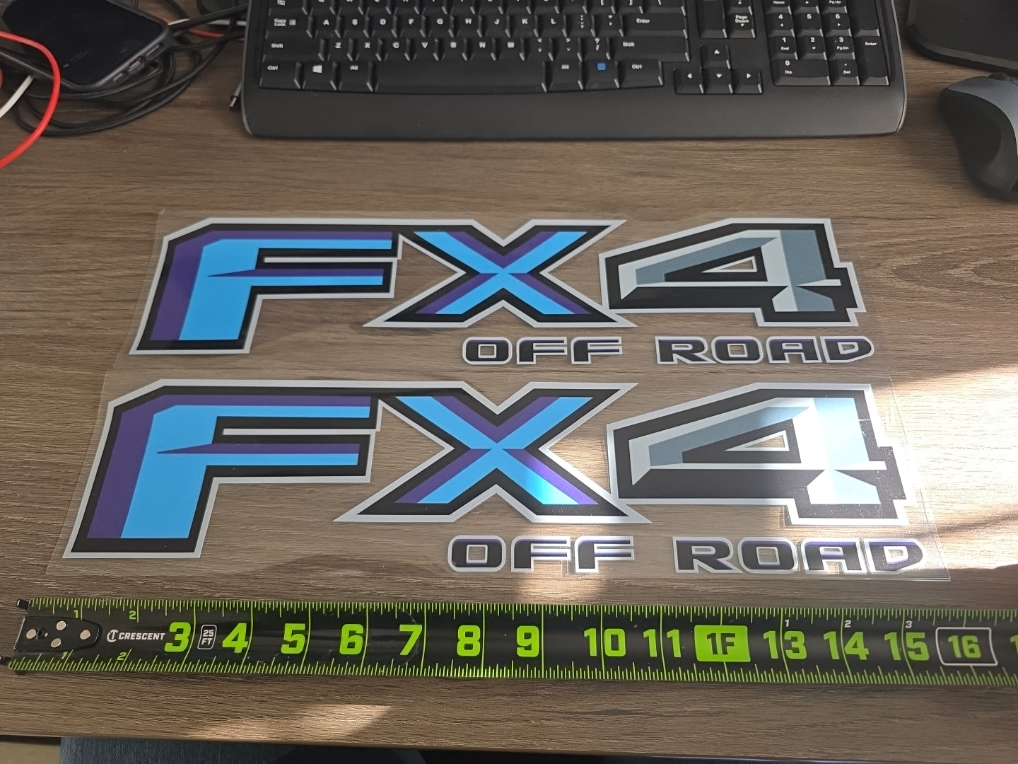 2pc FX4 Off Road – Custom Color 4x4 UV DTF Decal Set for Ford Trucks