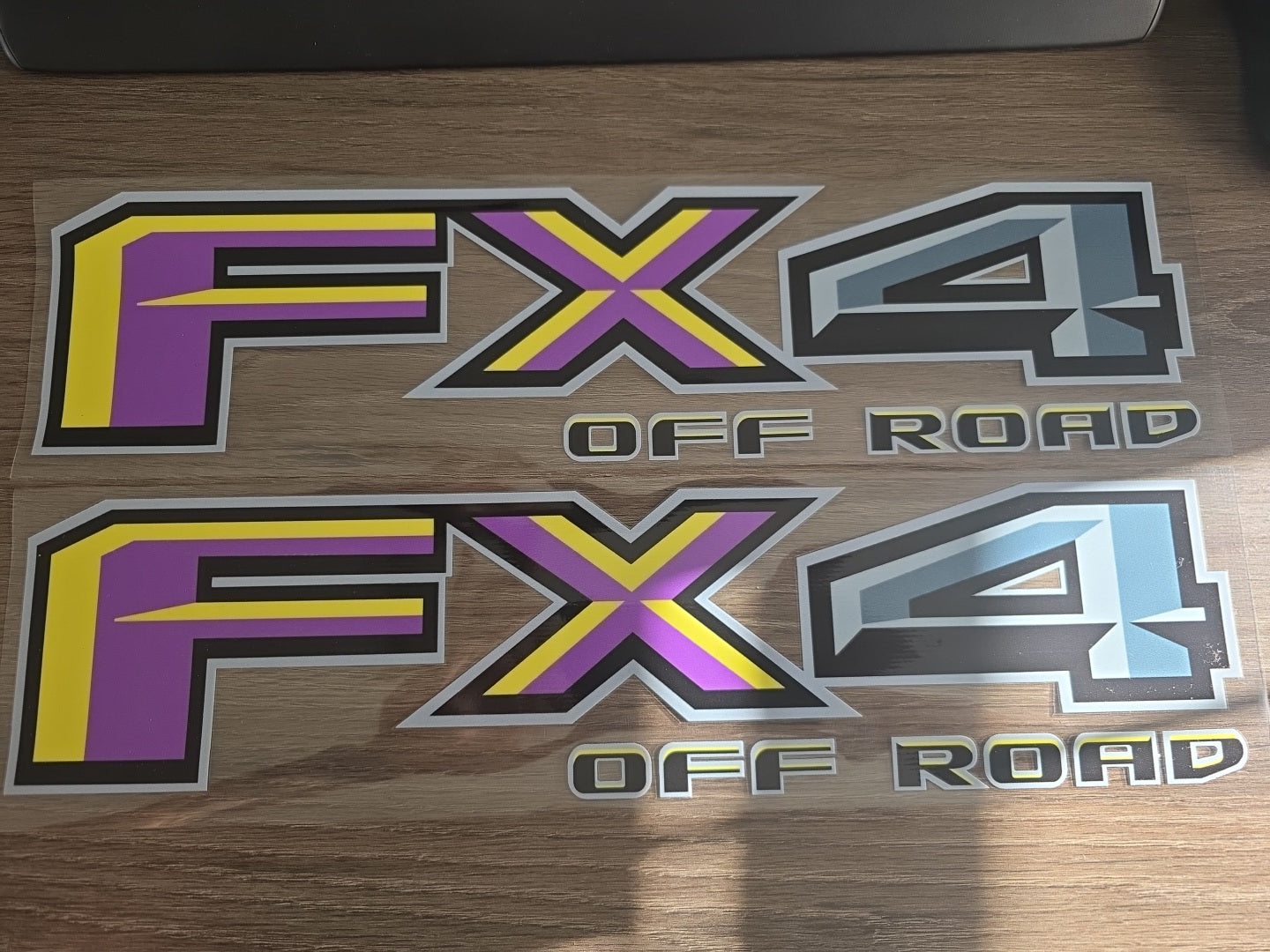 2pc FX4 Off Road – Custom Color 4x4 UV DTF Decal Set for Ford Trucks