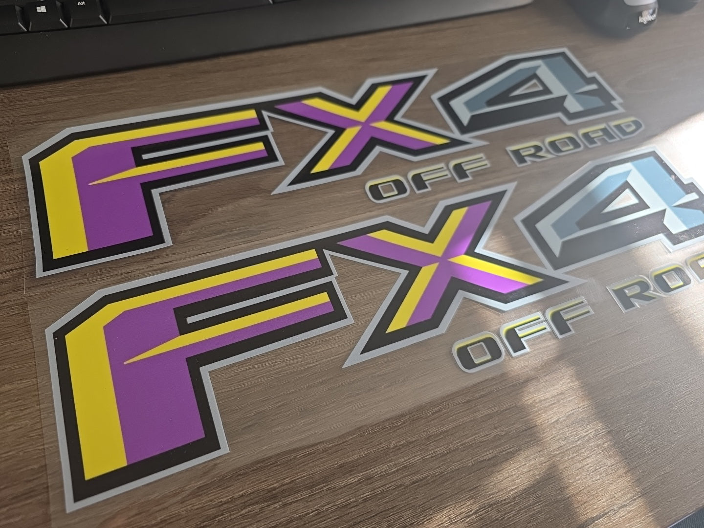 2pc FX4 Off Road – Custom Color 4x4 UV DTF Decal Set for Ford Trucks
