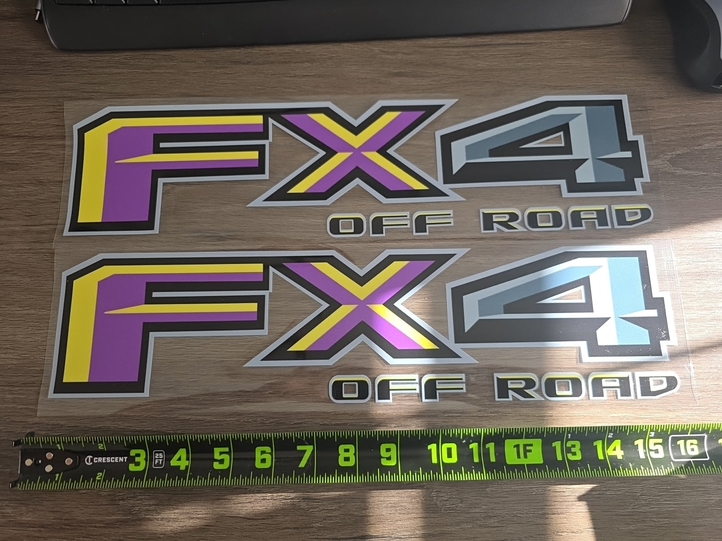 2pc FX4 Off Road – Custom Color 4x4 UV DTF Decal Set for Ford Trucks