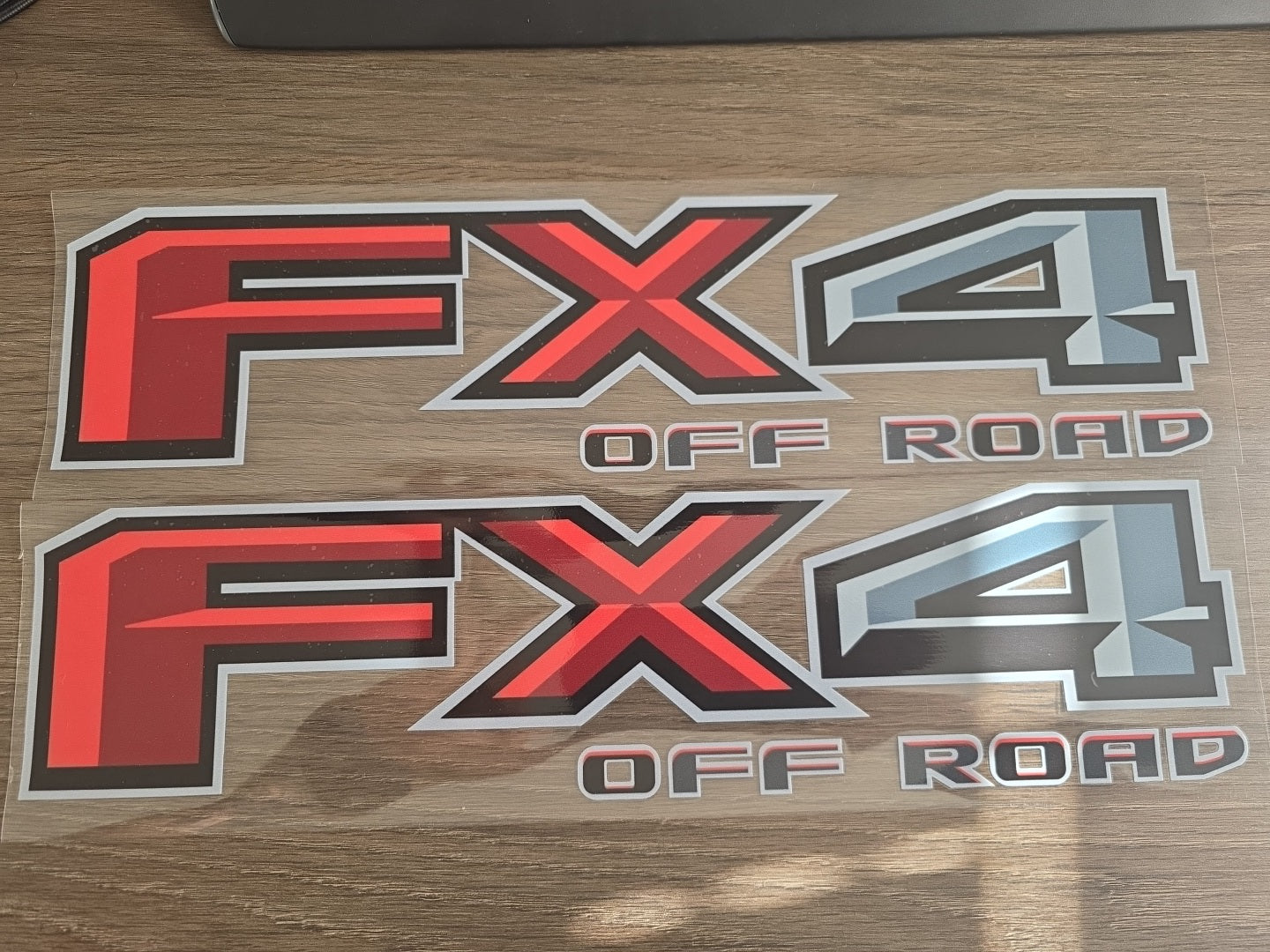 2pc FX4 Off Road – Custom Color 4x4 UV DTF Decal Set for Ford Trucks