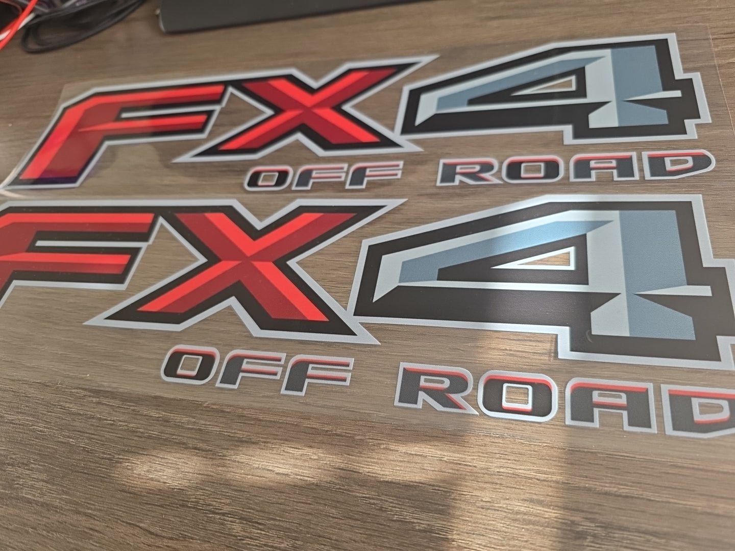 2pc FX4 Off Road – Custom Color 4x4 UV DTF Decal Set for Ford Trucks