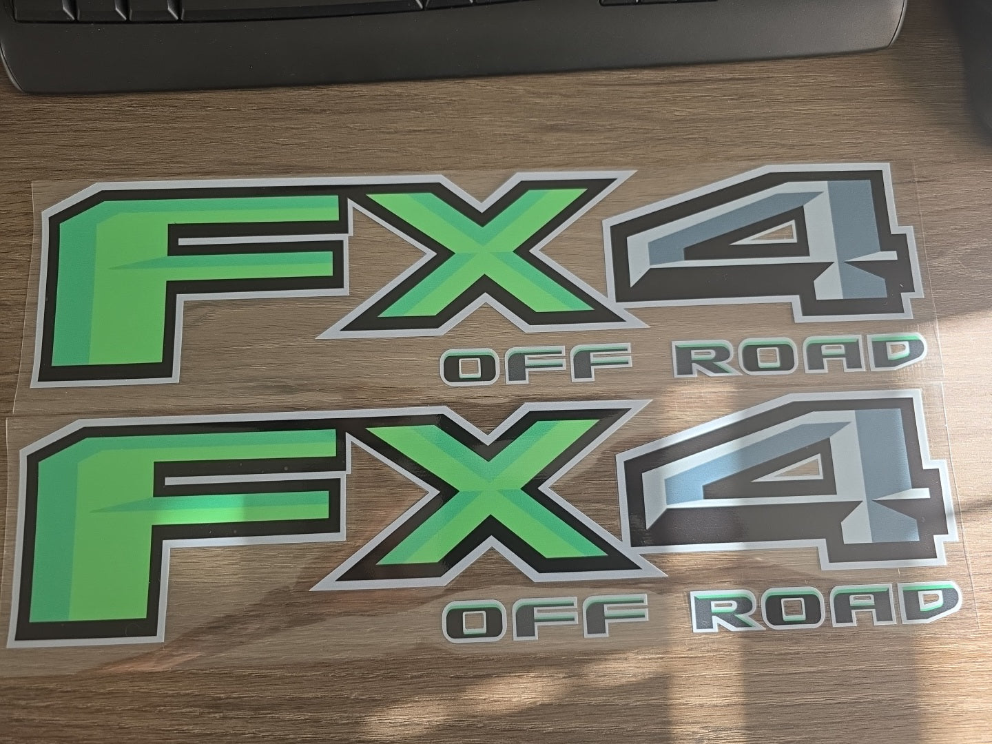 2pc FX4 Off Road – Custom Color 4x4 UV DTF Decal Set for Ford Trucks