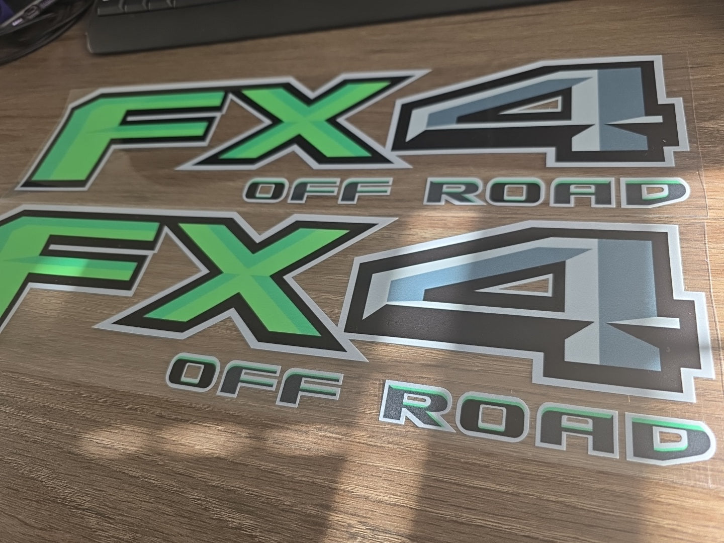 2pc FX4 Off Road – Custom Color 4x4 UV DTF Decal Set for Ford Trucks
