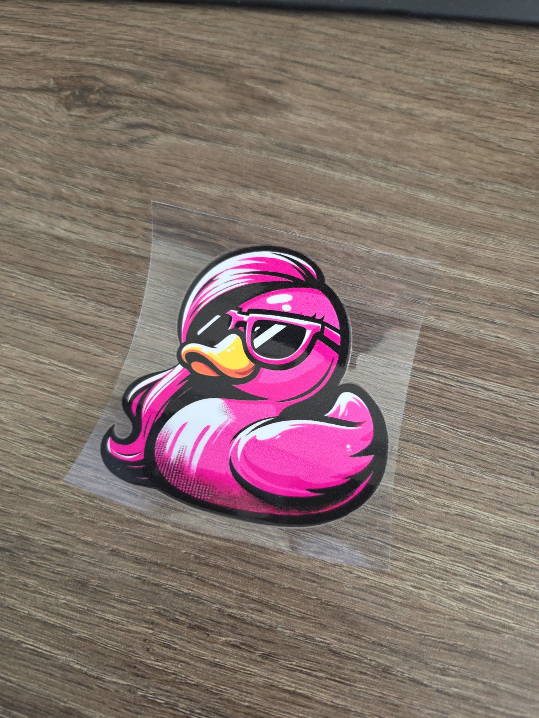 Pink Rubber Duck – UV DTF Ducking Decal for Jeep & Vehicle Windows