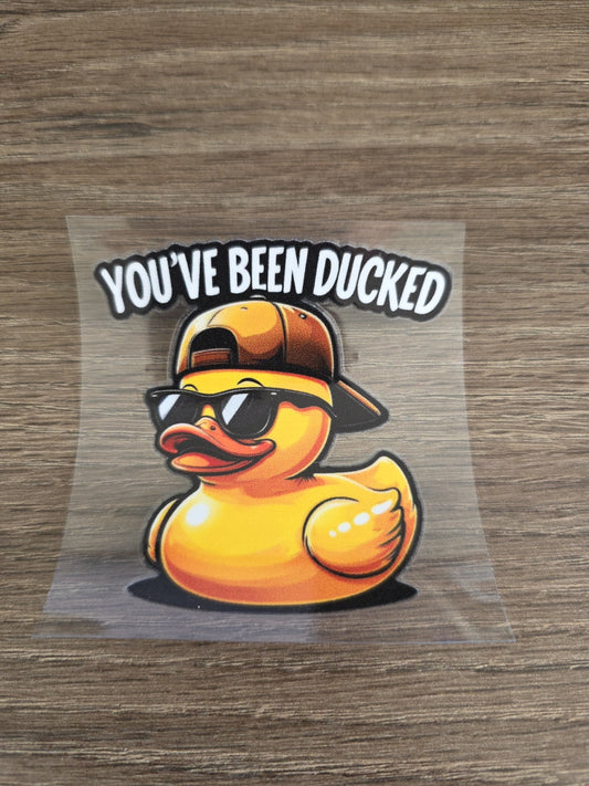 You’ve Been Ducked – Yellow Duck UV DTF Decal for Jeep & Vehicle Windows