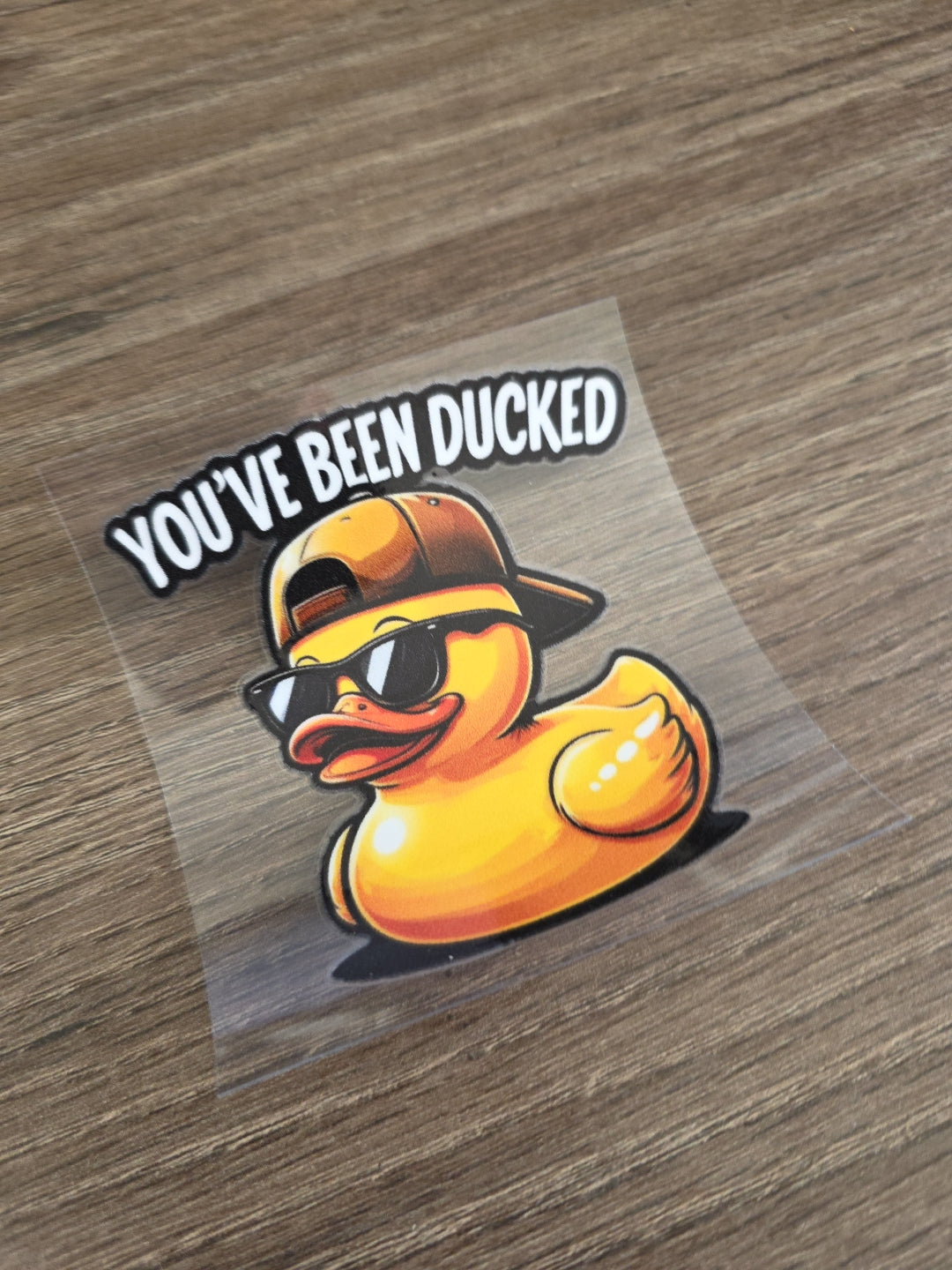 You’ve Been Ducked – Yellow Duck UV DTF Decal for Jeep & Vehicle Windows
