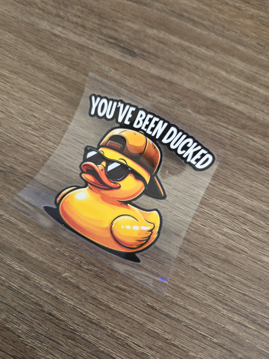 You’ve Been Ducked – Yellow Duck UV DTF Decal for Jeep & Vehicle Windows