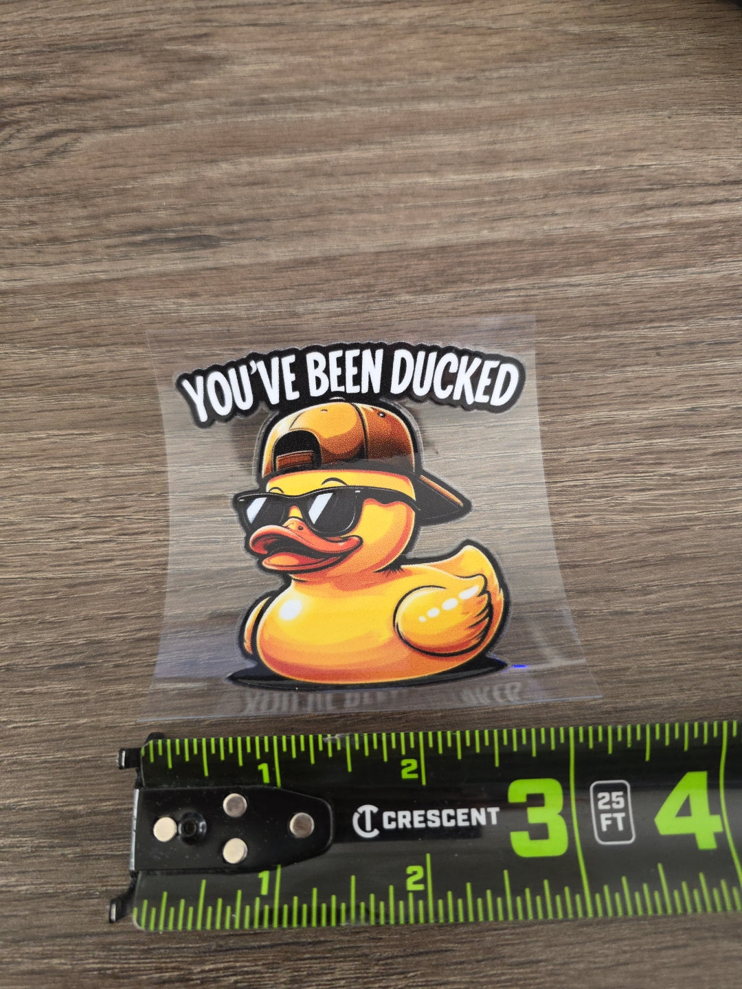You’ve Been Ducked – Yellow Duck UV DTF Decal for Jeep & Vehicle Windows