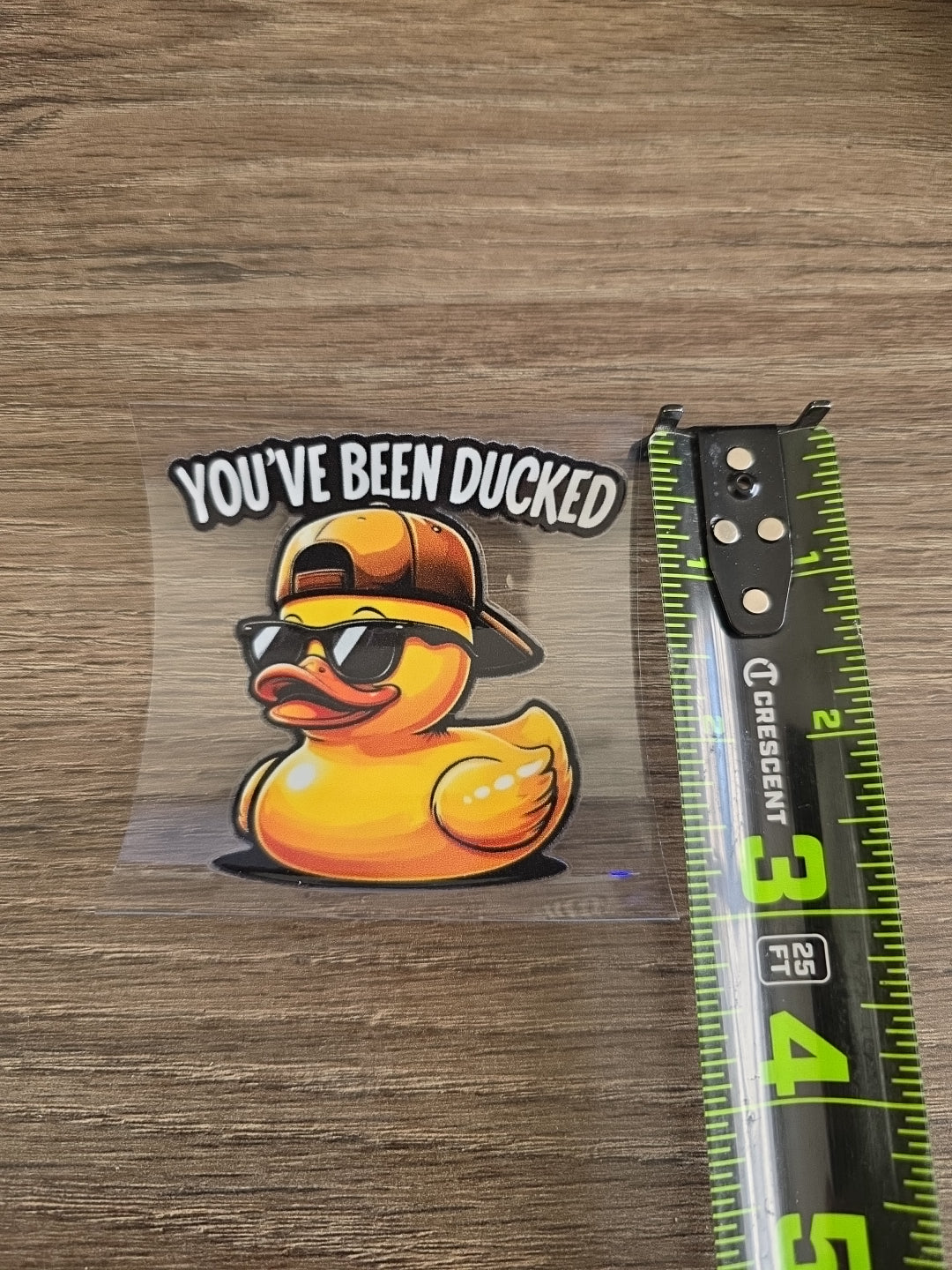 You’ve Been Ducked – Yellow Duck UV DTF Decal for Jeep & Vehicle Windows