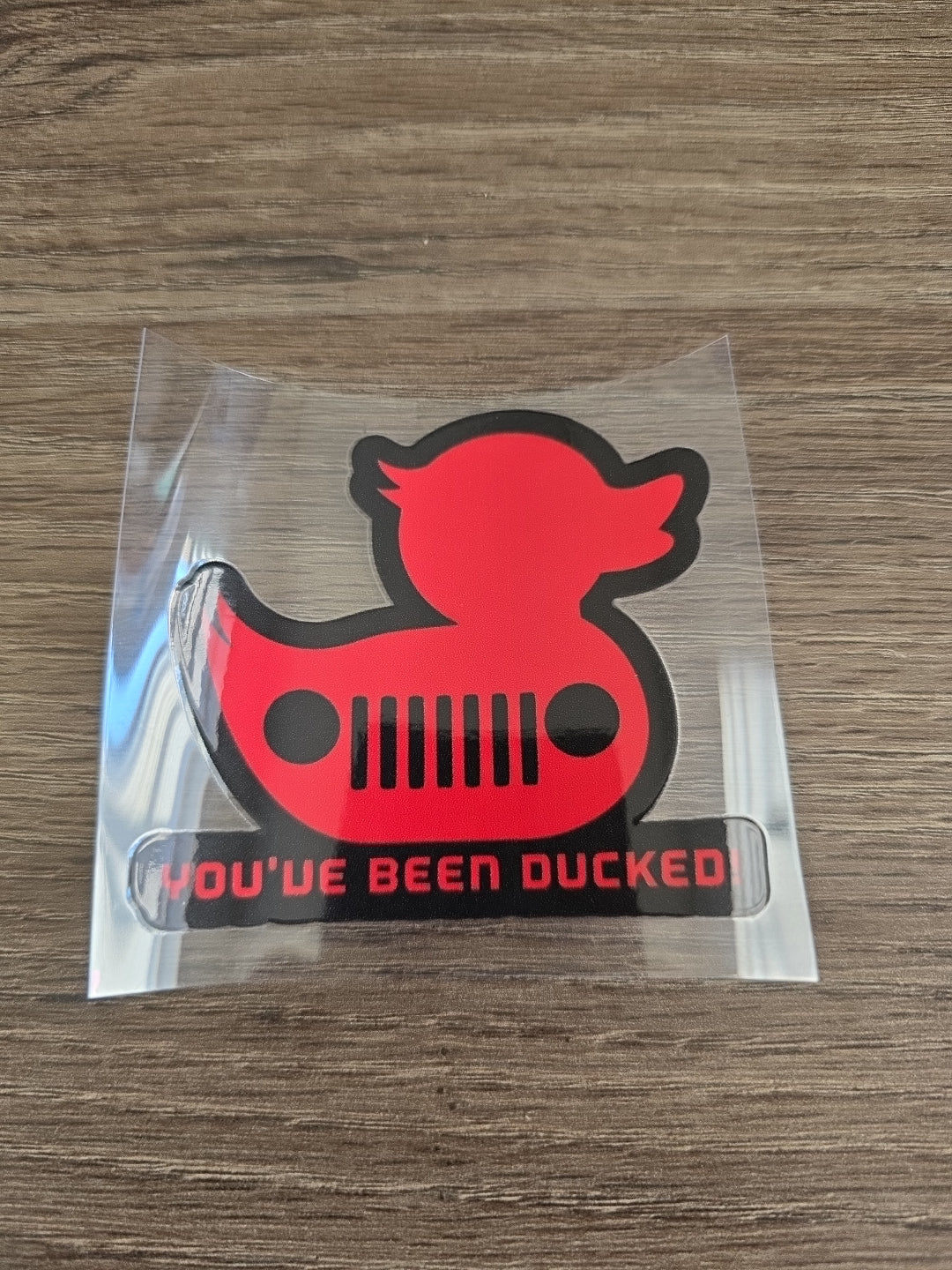 You’ve Been Ducked – Solid Multicolor Rubber Duck UV DTF Ducking Decal for Jeep & Vehicle Windows
