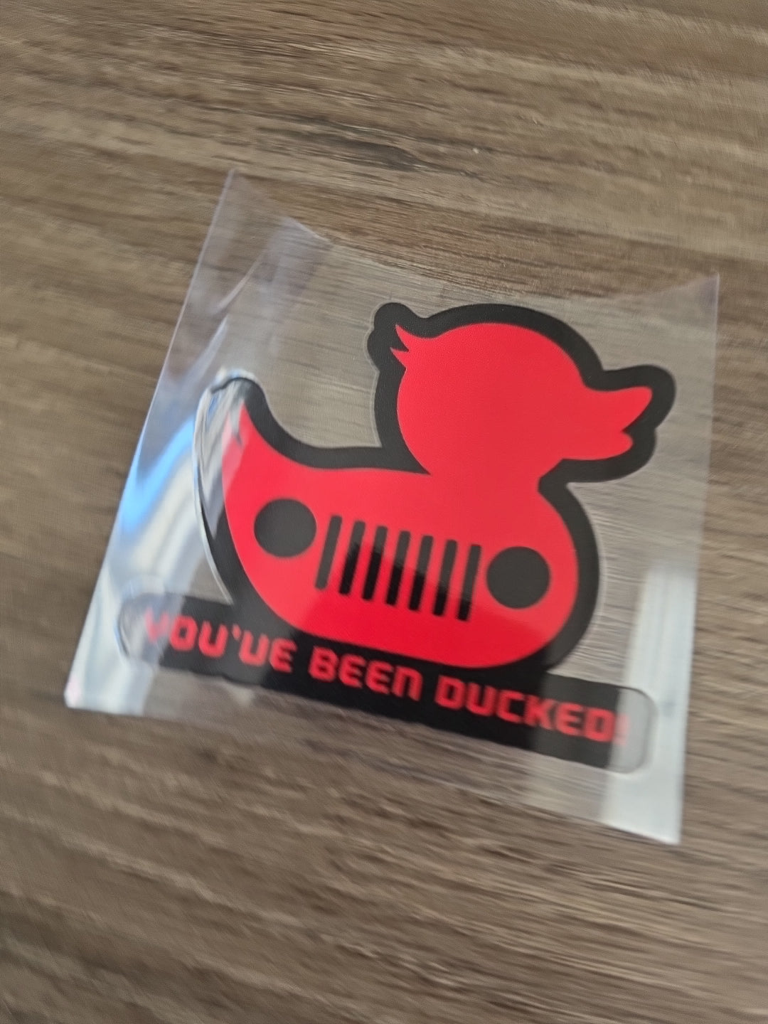You’ve Been Ducked – Solid Multicolor Rubber Duck UV DTF Ducking Decal for Jeep & Vehicle Windows