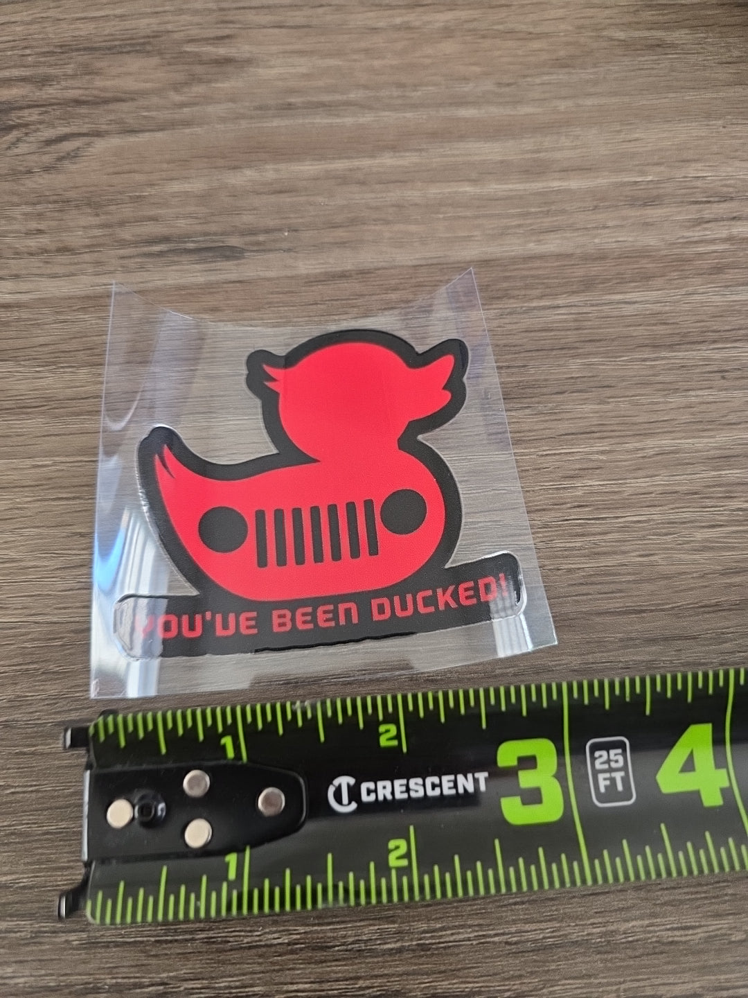 You’ve Been Ducked – Solid Multicolor Rubber Duck UV DTF Ducking Decal for Jeep & Vehicle Windows