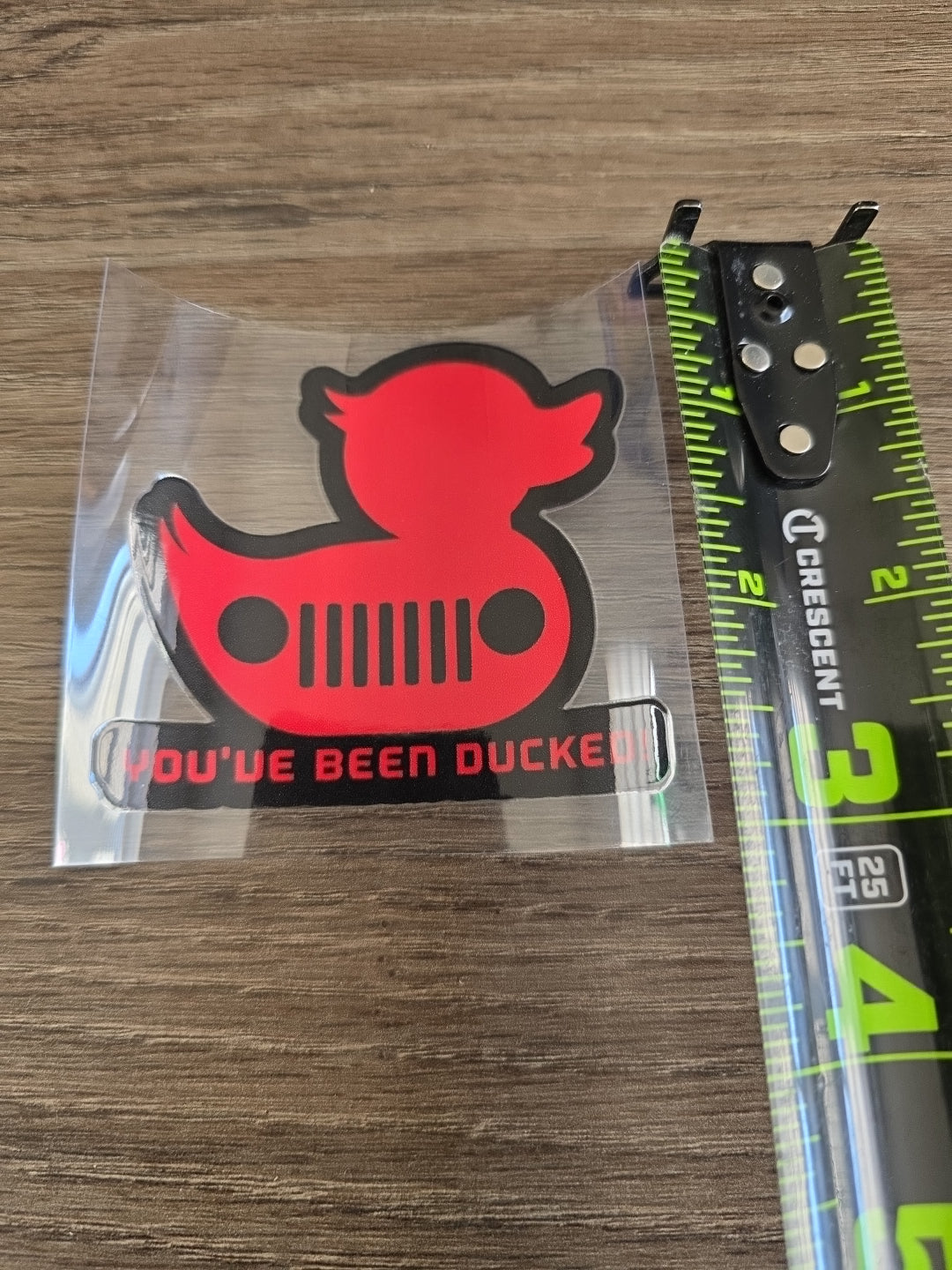 You’ve Been Ducked – Solid Multicolor Rubber Duck UV DTF Ducking Decal for Jeep & Vehicle Windows