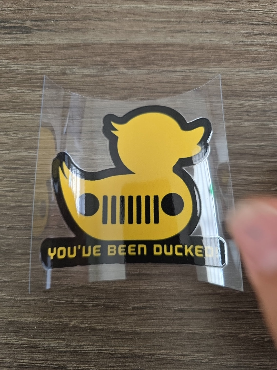 You’ve Been Ducked – Solid Multicolor Rubber Duck UV DTF Ducking Decal for Jeep & Vehicle Windows