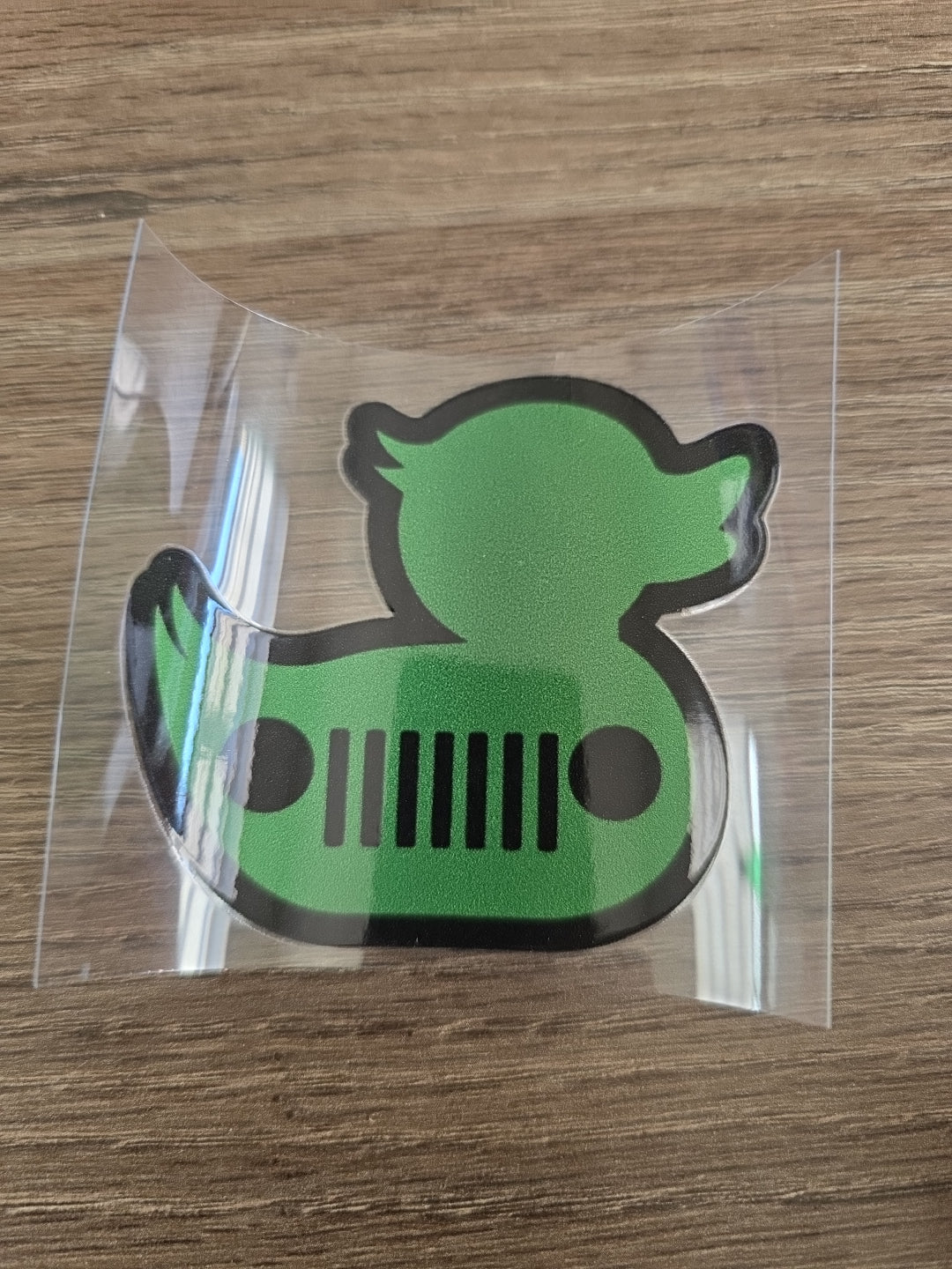 Black Outline Rubber Duck – Multicolor UV DTF Ducking Decal for Jeep & Vehicle Windows