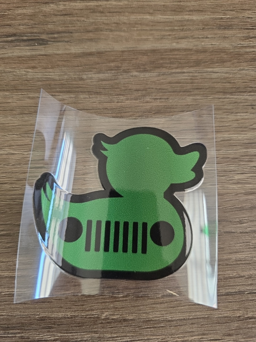 Black Outline Rubber Duck – Multicolor UV DTF Ducking Decal for Jeep & Vehicle Windows