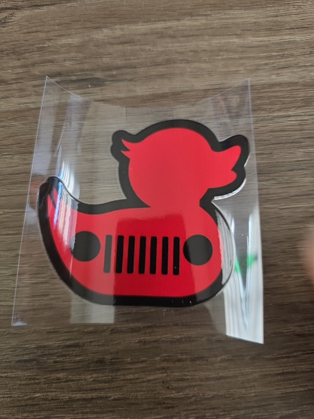 Black Outline Rubber Duck – Multicolor UV DTF Ducking Decal for Jeep & Vehicle Windows