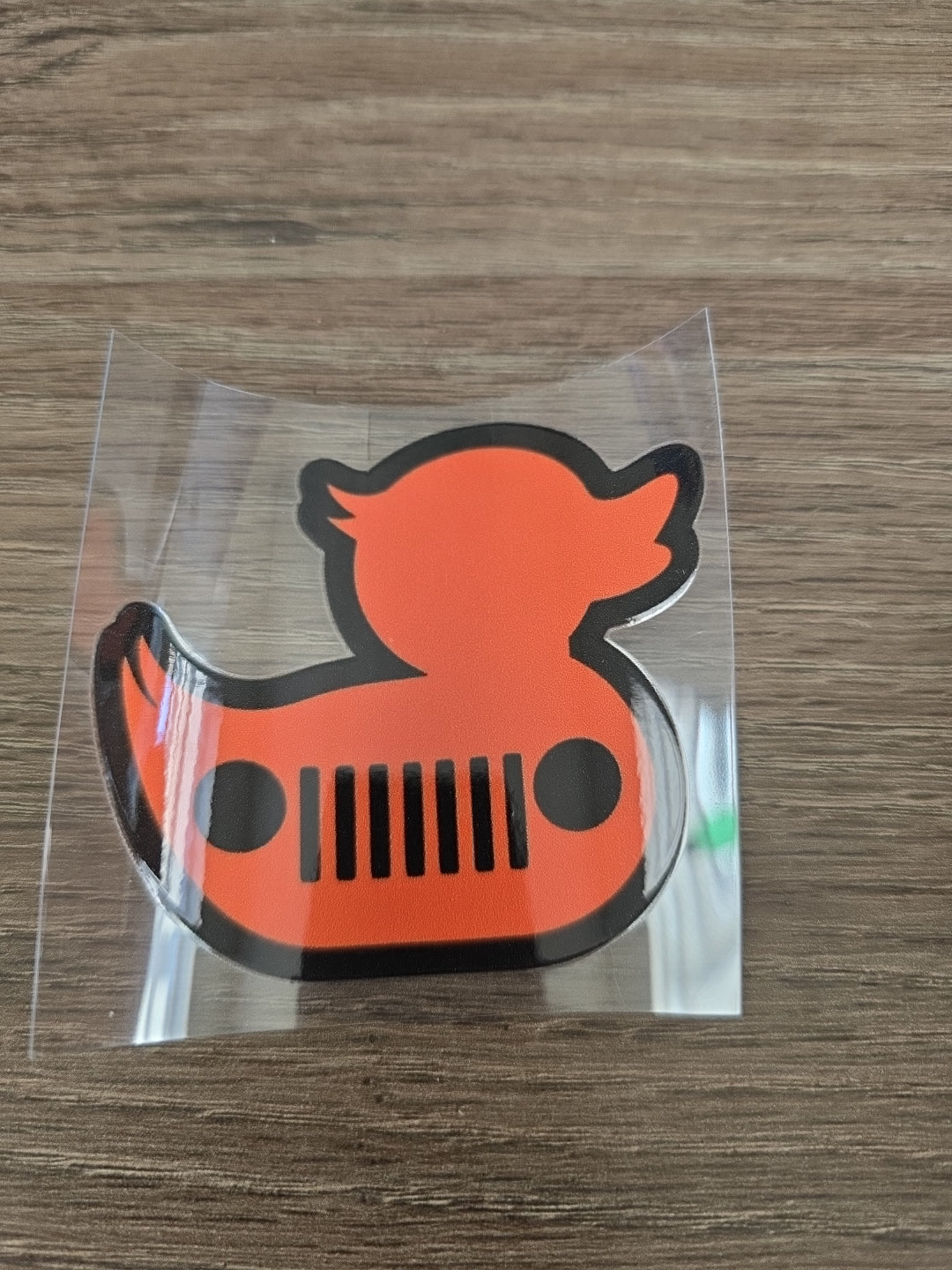 Black Outline Rubber Duck – Multicolor UV DTF Ducking Decal for Jeep & Vehicle Windows