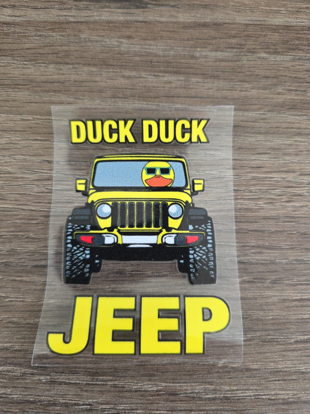 Duck Duck Jeep – Custom UV DTF Ducking Decal for Jeep & Vehicle Windows