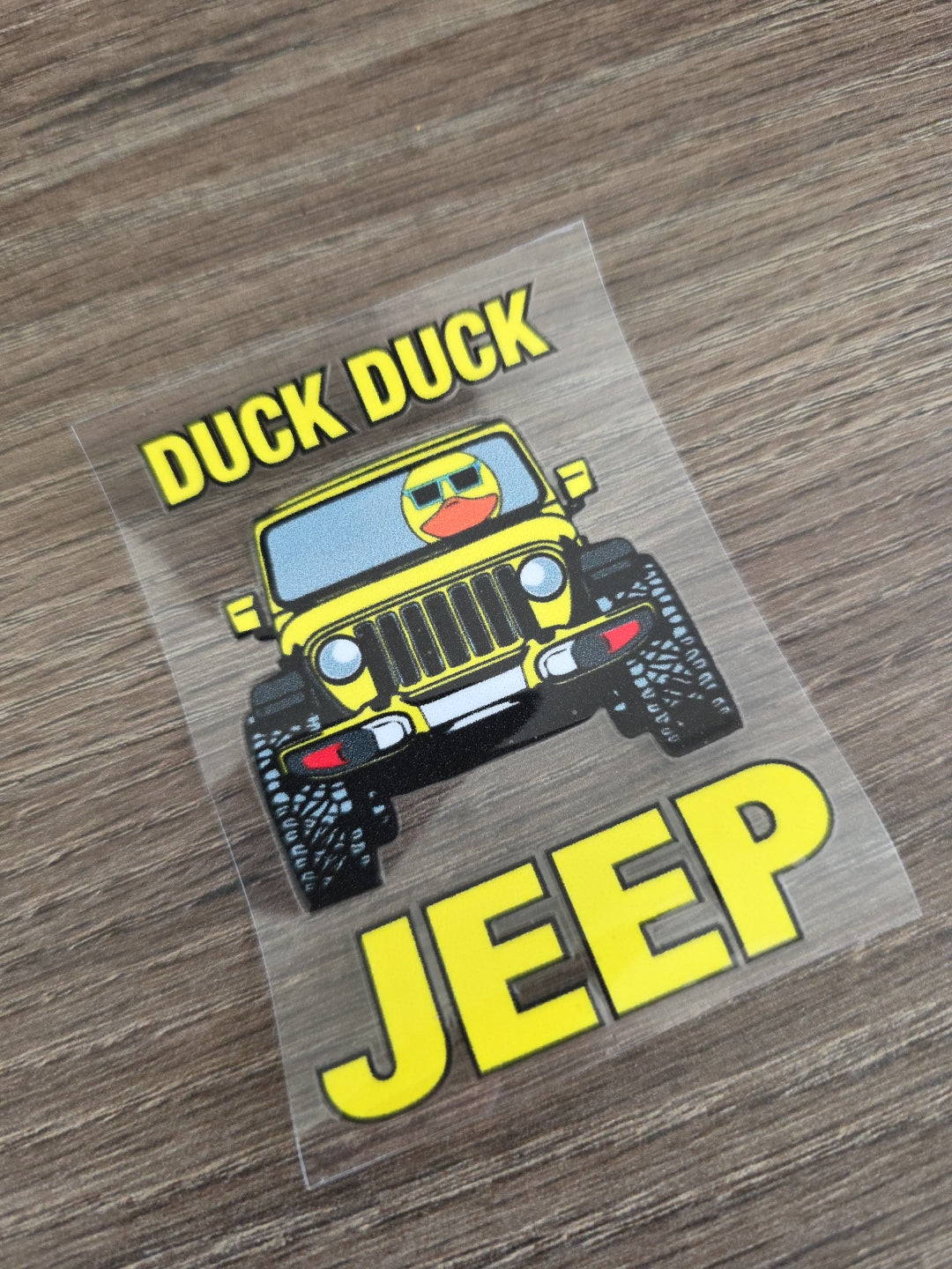 Duck Duck Jeep – Custom UV DTF Ducking Decal for Jeep & Vehicle Windows