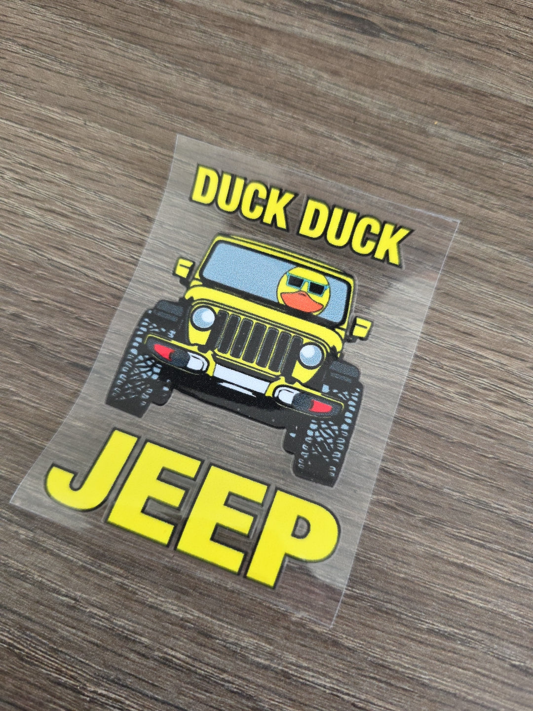 Duck Duck Jeep – Custom UV DTF Ducking Decal for Jeep & Vehicle Windows