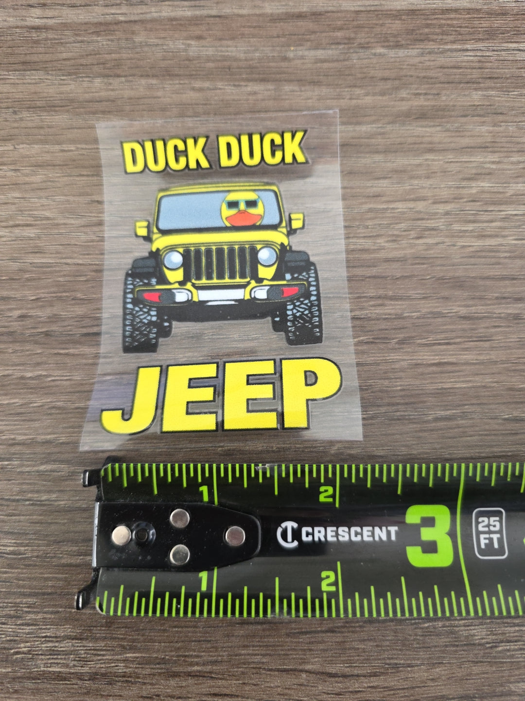 Duck Duck Jeep – Custom UV DTF Ducking Decal for Jeep & Vehicle Windows