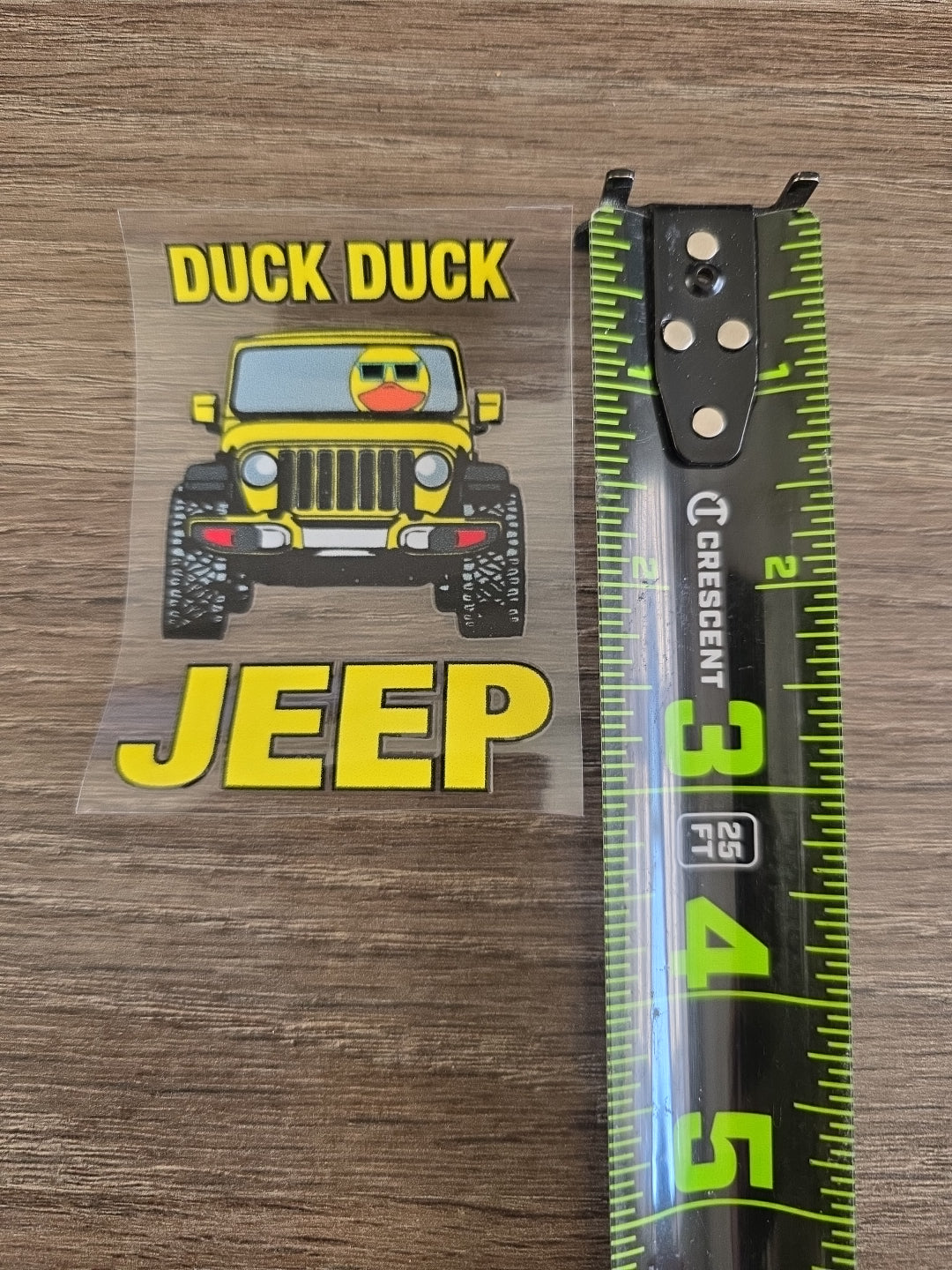 Duck Duck Jeep – Custom UV DTF Ducking Decal for Jeep & Vehicle Windows