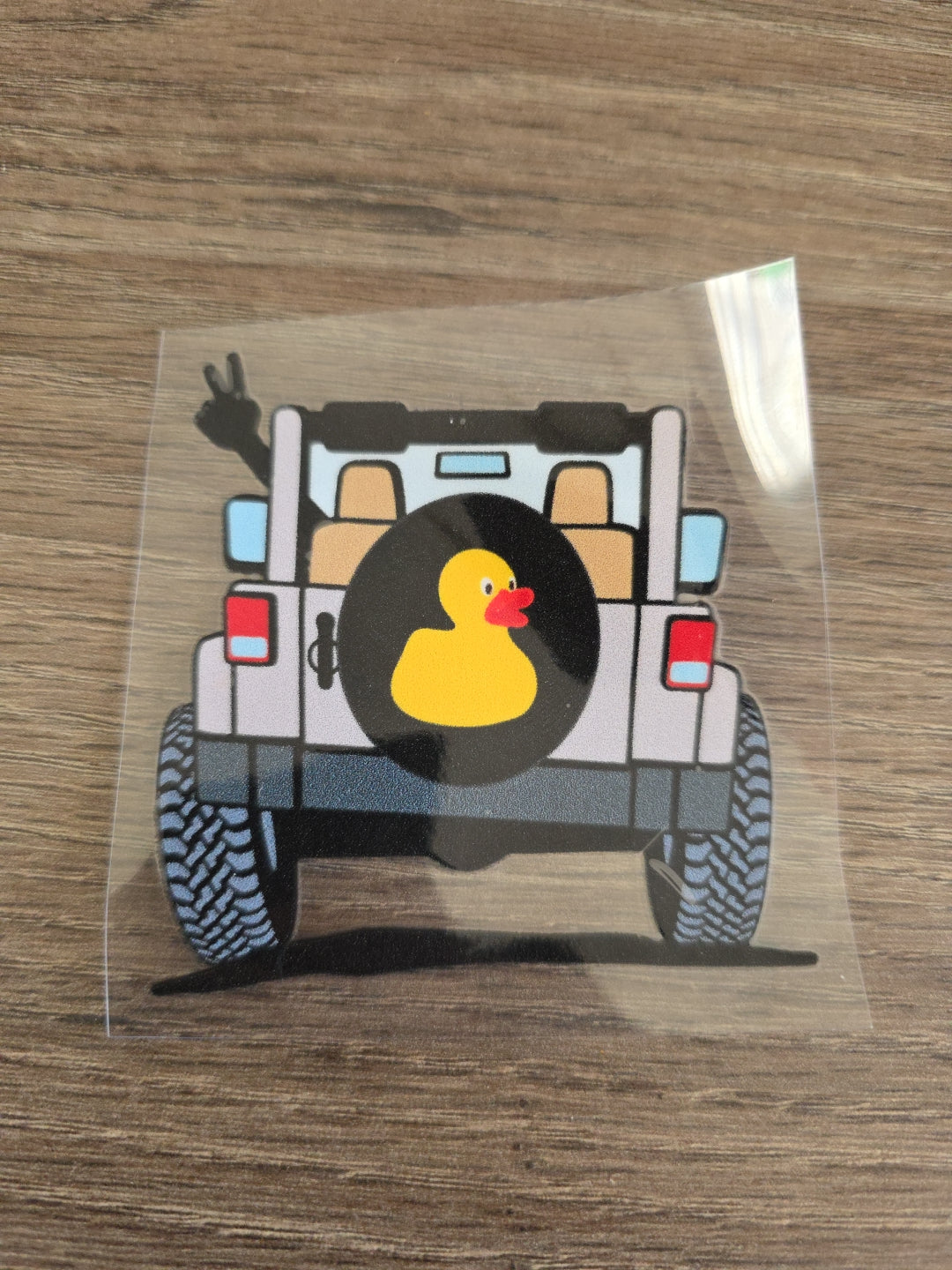 Rubber Duck – Multicolor UV DTF Decal for Jeep & Vehicle Windows
