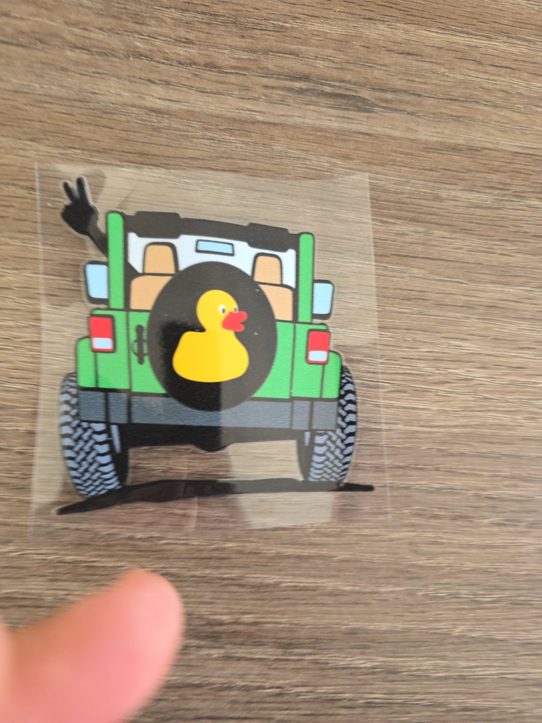 Rubber Duck – Multicolor UV DTF Decal for Jeep & Vehicle Windows